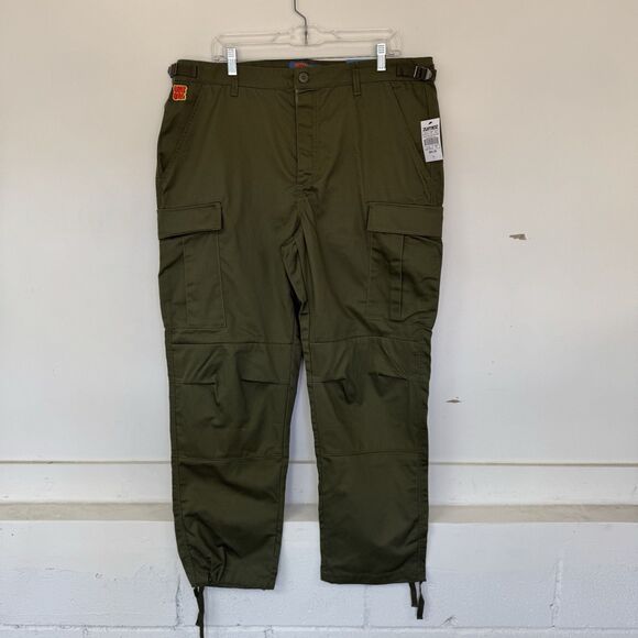 Empyre Pants 36 39x29 Green Cotton Relax Loose Cargo Skate Zumiez Button Fly NEW - Picture 2 of 12